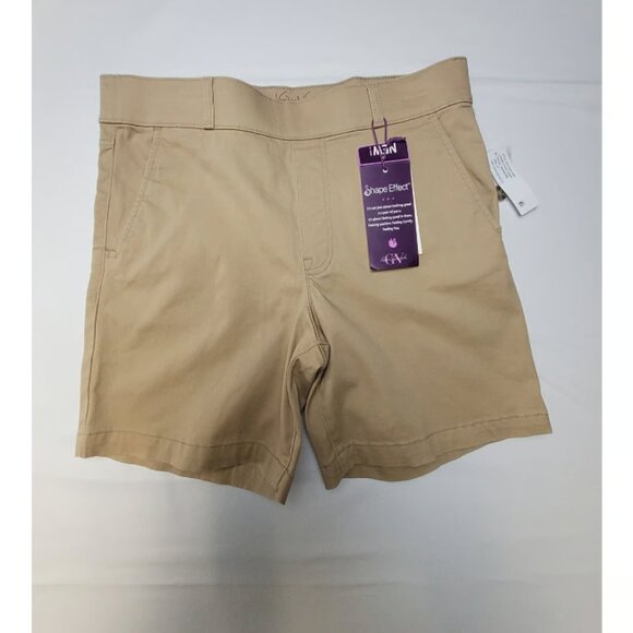 Gloria Vanderbilt Shape Effect Shorts Smoothing Panel Size 10 NWT (Tan) - Picture 2 of 10